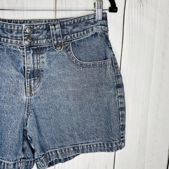 Sonoma Womens Bermuda Denim Shorts Mid Rise Double Snap Size S (30x5) - Picture 3 of 8